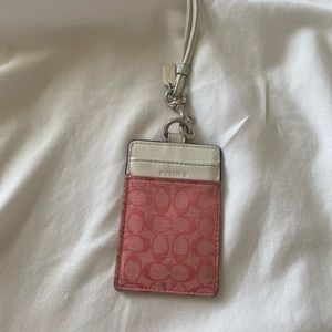 Coach Pink lanyard